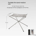 Silver stainless steel barbecue grill with cooking grate, shown in medium and large size options.