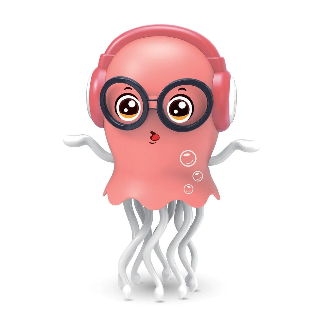 Magic Dancing Octopus electric induction toy in green, orange or pink plastic for children aged 4-6 with lighting
