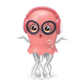 Magic Dancing Octopus electric induction toy in green, orange or pink plastic for children aged 4-6 with lighting