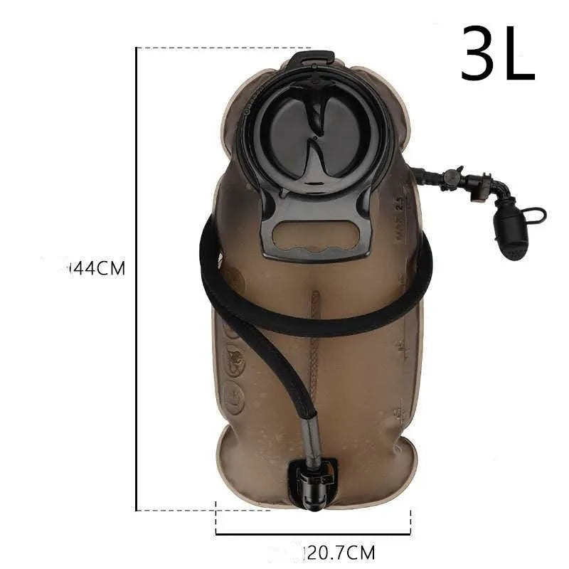 Hydration tactical cycling backpack, Oxford cloth, 3L capacity, 100cm tube, 47x20x10cm, for cycling and mountaineering.