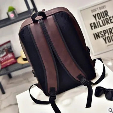 PU men's shoulder bag with soft surface, double straps, and soft handle in square vertical shape