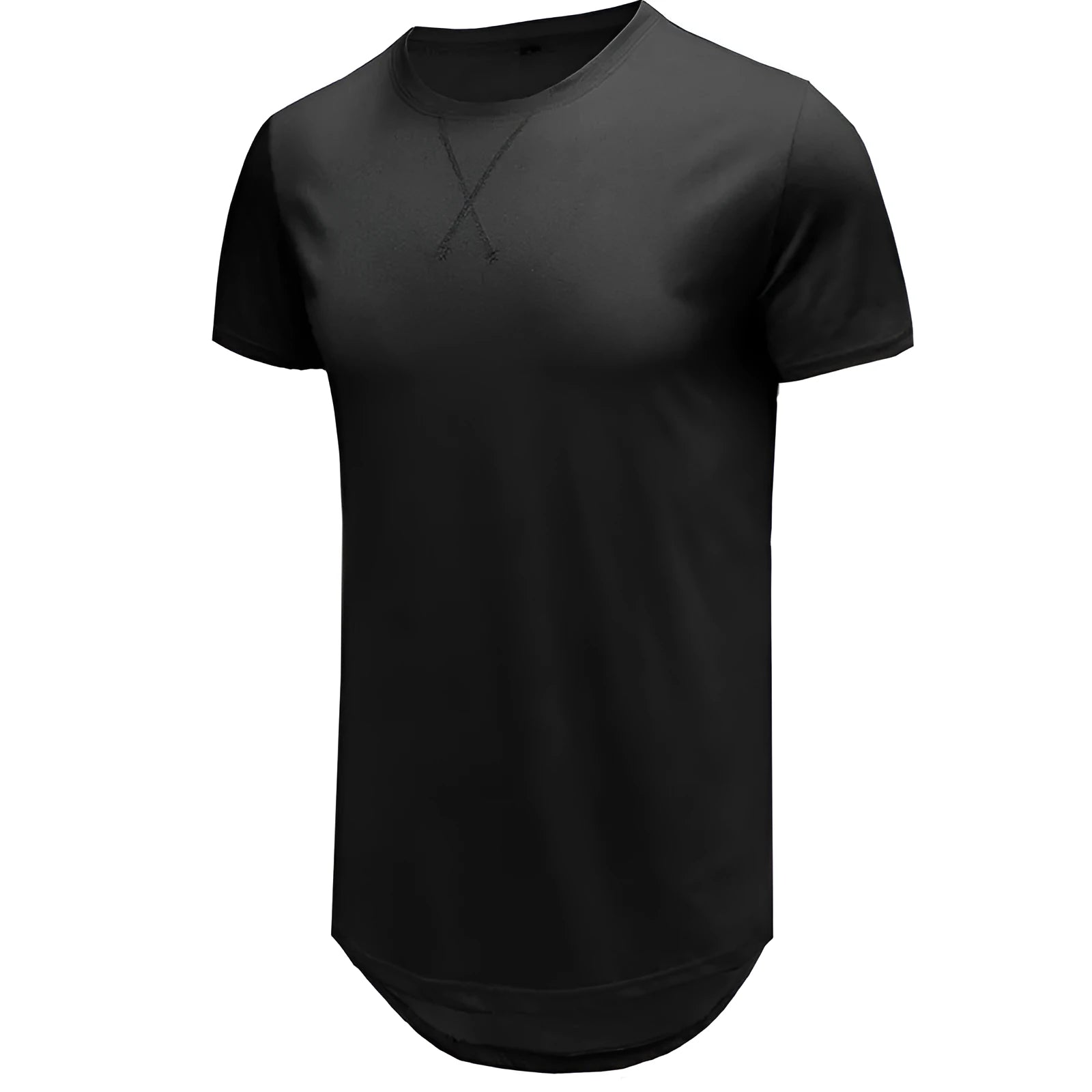 Men's slim fit cotton T-shirt in various colours with short sleeves and pullover design for hip hop style