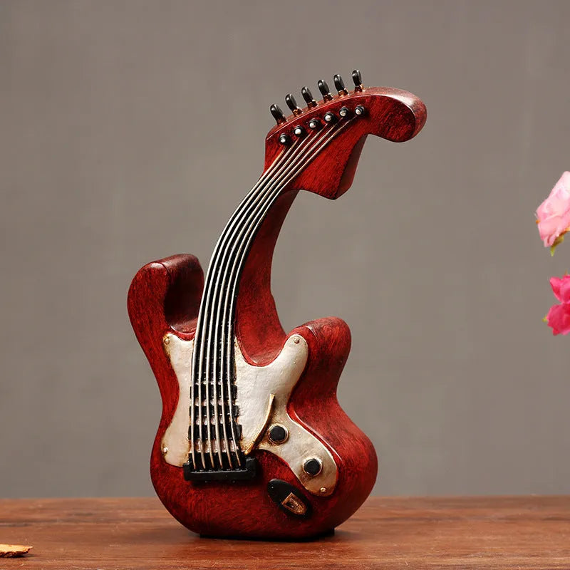 Resin violin music box decoration ornament in European style for desktop display