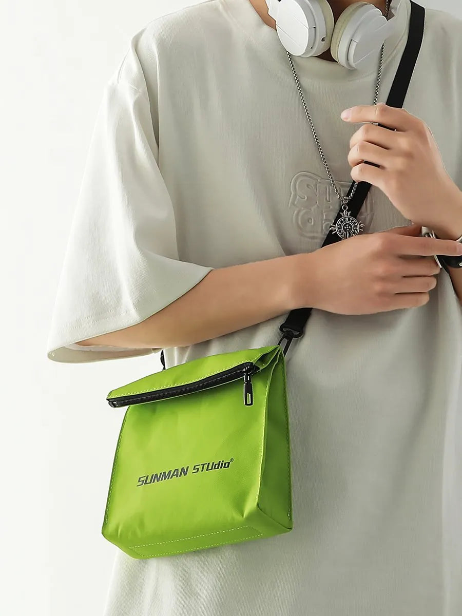 Messenger design backpack in polyester with Oxford lining, shown in available colour options