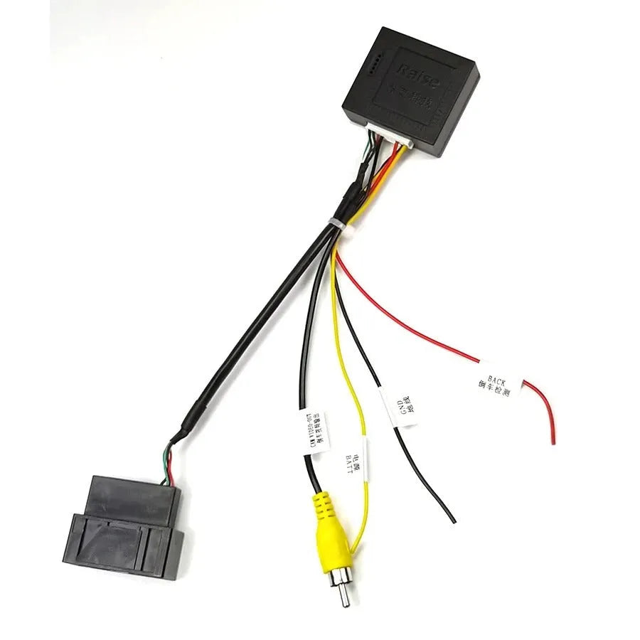 Black pure copper car camera conversion box for MIB platform Volkswagen Skoda reverse camera installation