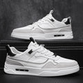 Men and women's casual board shoes in beige and white with rubber sole and mesh upper, flat heel