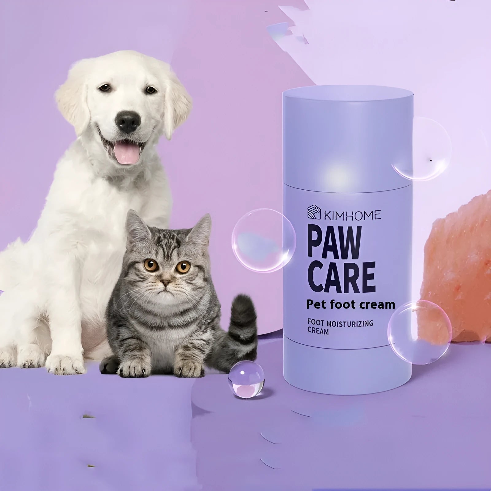 40g pet foot cream container with Brazil palm wax for cat and dog claw care