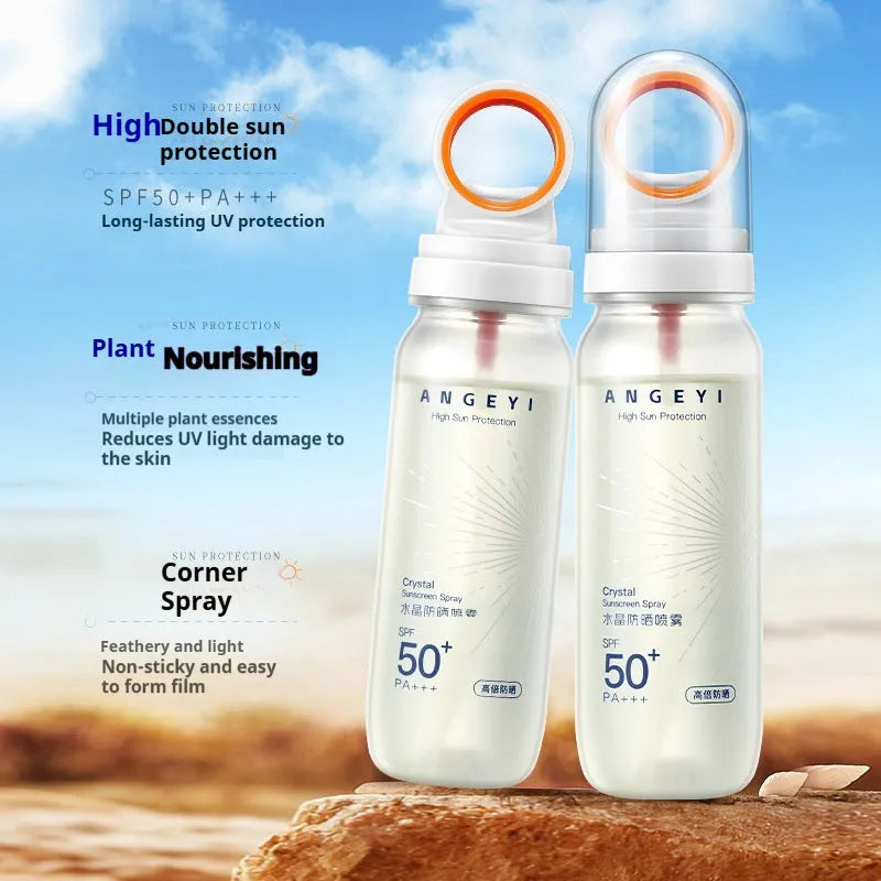 Crystal Sunscreen Spray SPF50 90ml canister for full body UV protection