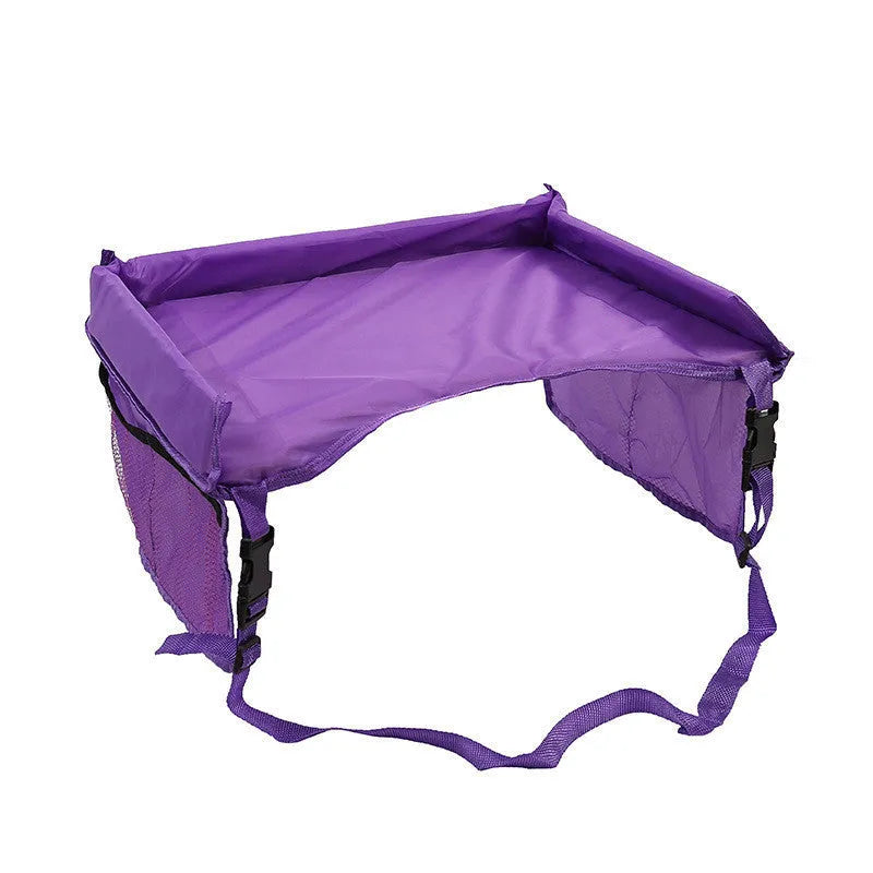 Vehicle-mounted children's waterproof toy table tray in dark blue, mei red, or purple colours