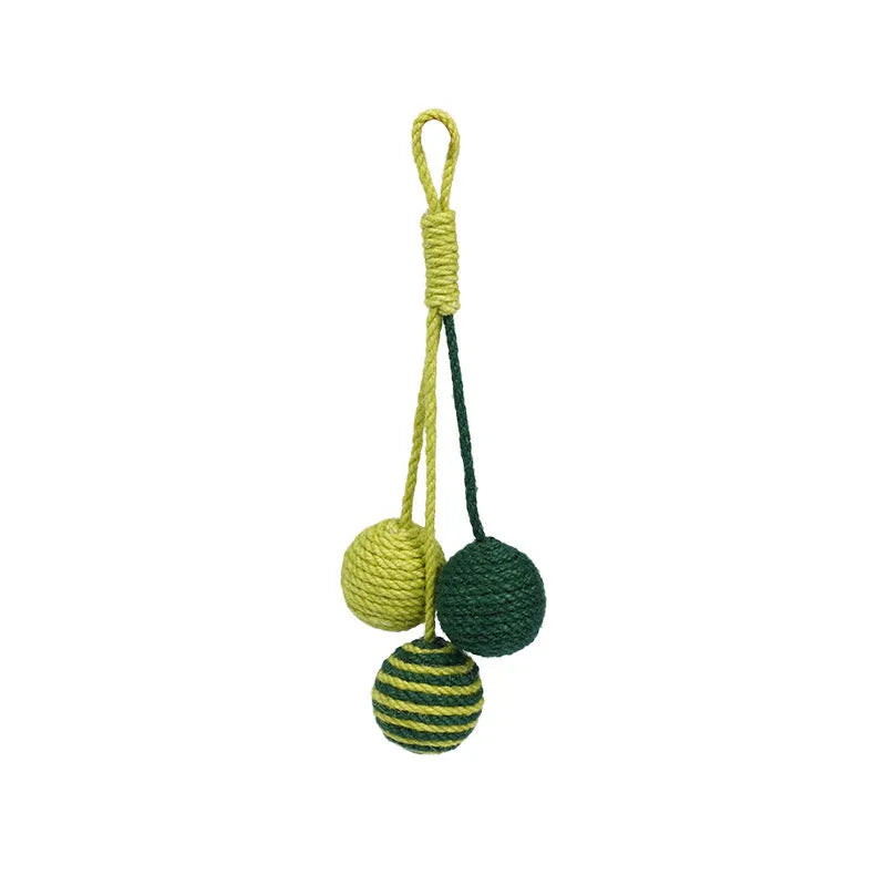 Cat toy set showing teaser wand with catnip ball attachment in multiple colour options