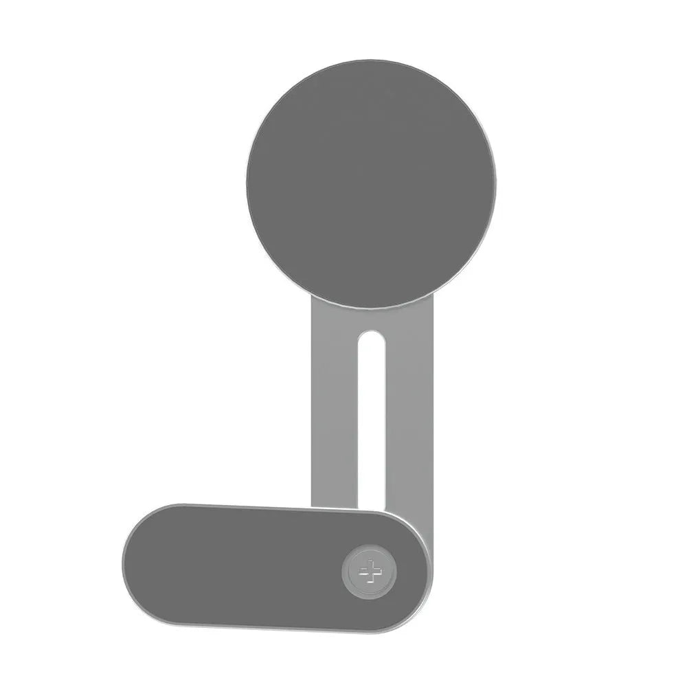 Silver aluminium alloy wireless charging stand for desktop with phone and laptop extension bracket