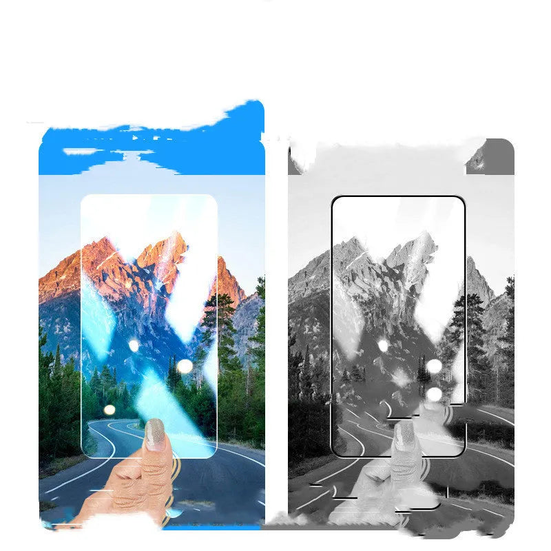 Samsung curved TPU screen protector in spyproof privacy finish on S24