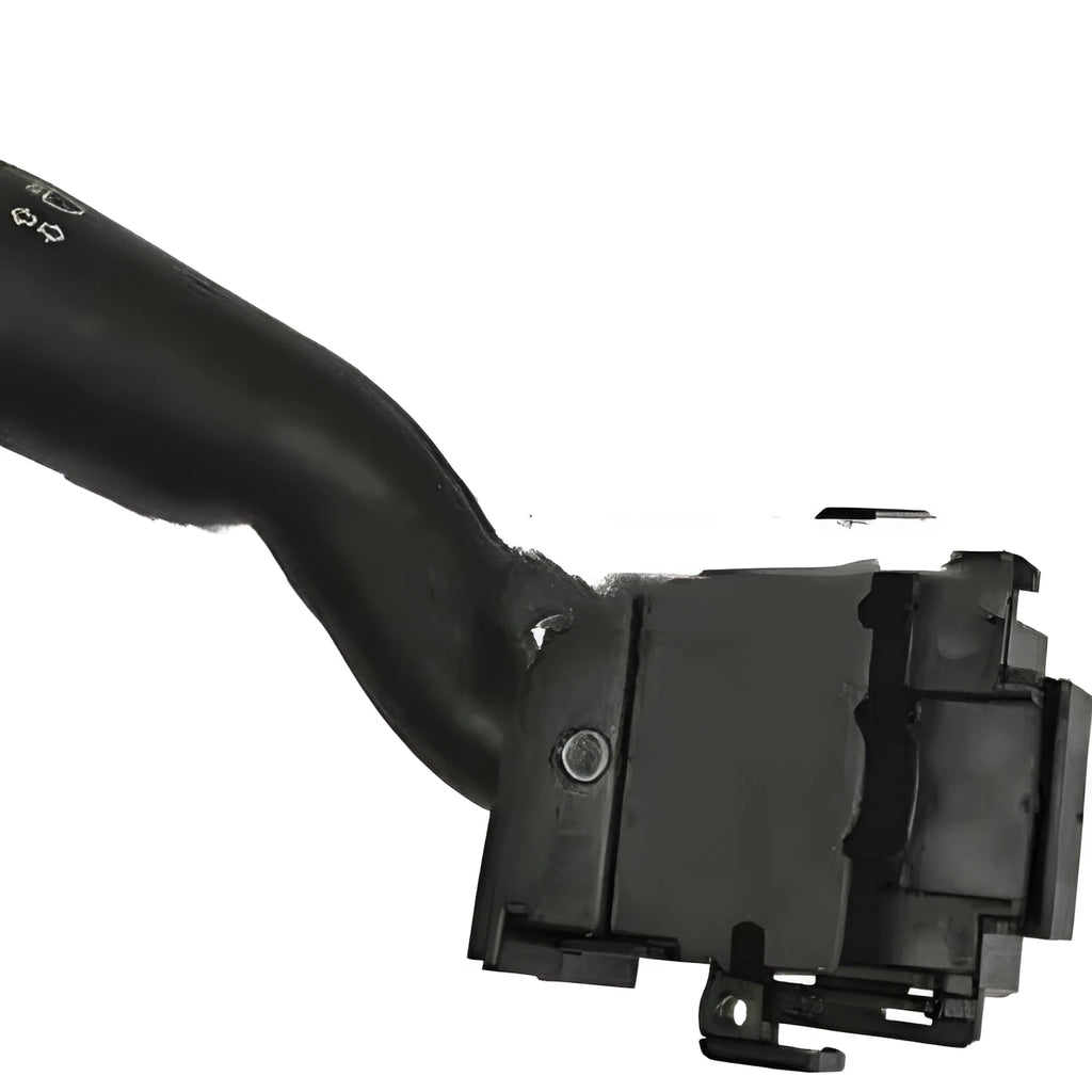 Motorcycle steering column combination unit showing integrated turn signal and wiper stalk.