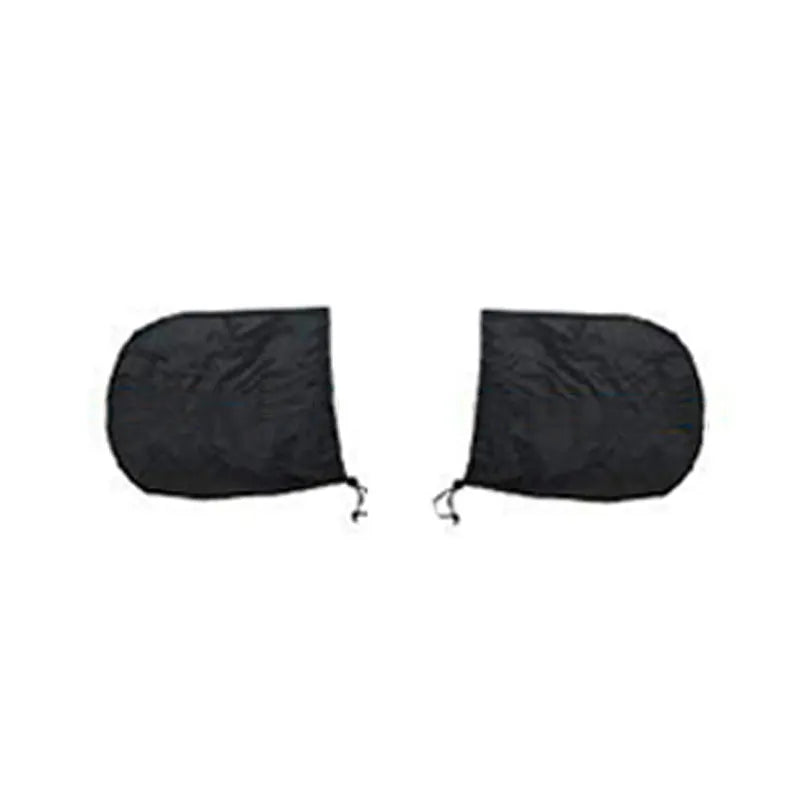 Black 210T polyester car windshield snow cover with six elastic bands, 205x150cm, for outdoor parking