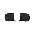 Black 210T polyester car windshield snow cover with six elastic bands, 205x150cm, for outdoor parking