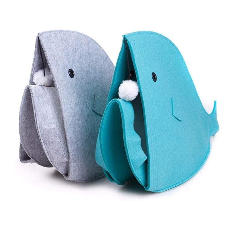 Foldable felt pet nest 40x40x50cm in Blue or Grey, chemical fibre felt, washable and removable