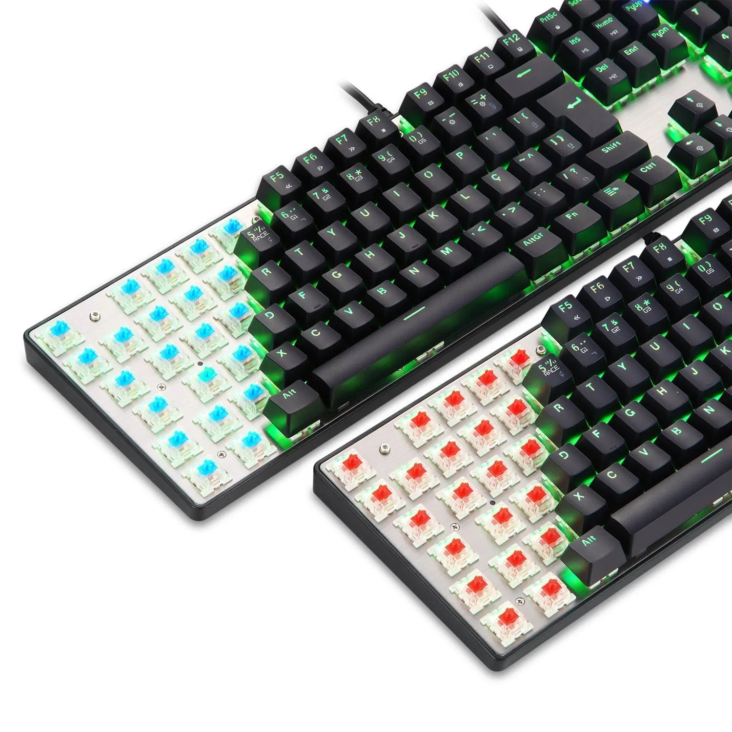 CK61 RGB compact 61-key mechanical keyboard with black body and transparent ABS keycaps