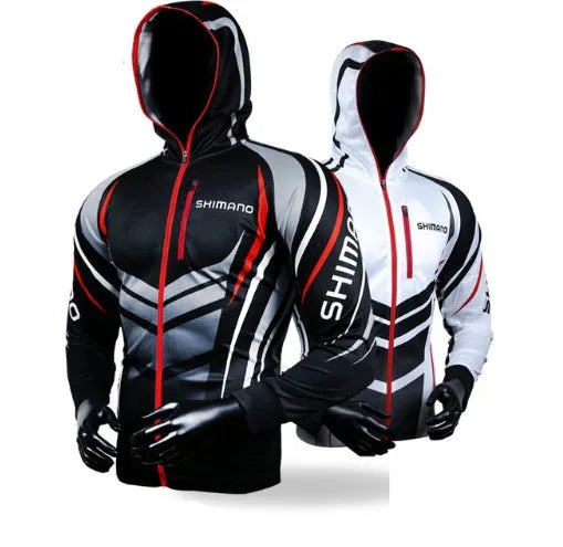 Long-sleeved ice silk fishing suit in black with anti-mosquito and quick-drying features for outdoor use
