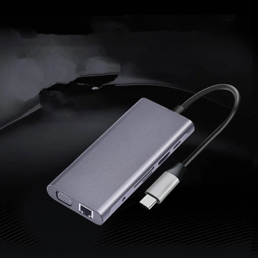 10-in-1 MacBook docking hub PD power bank compatible with Apple iPhone and laptops