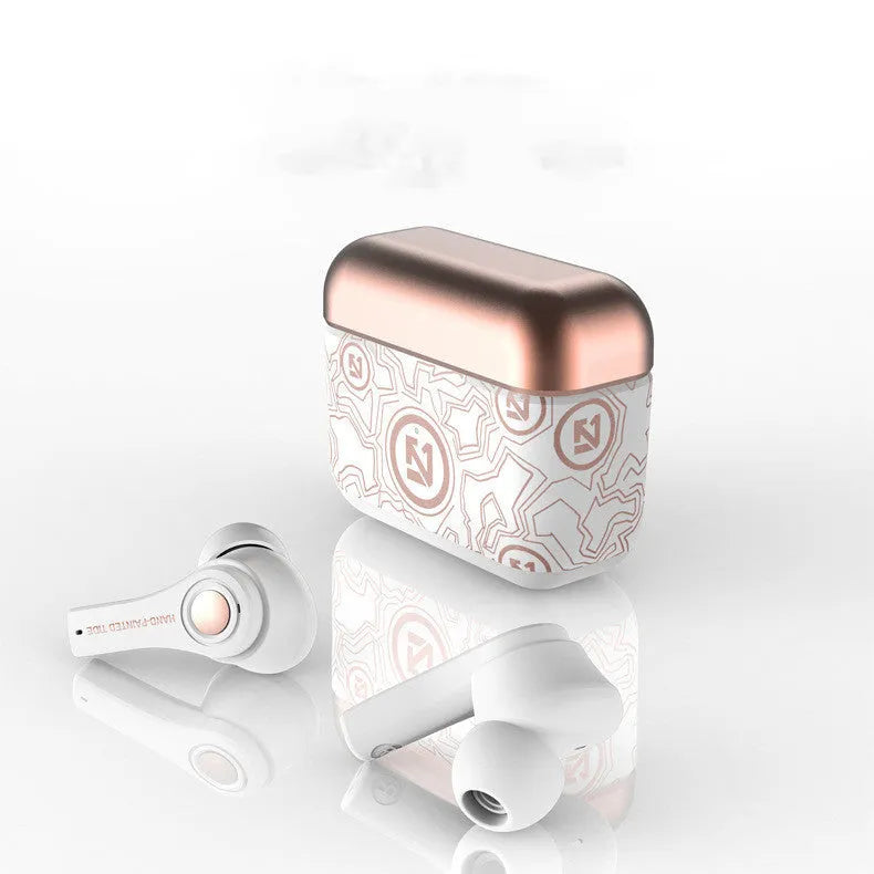 TWS Touch TS-100 wireless in-ear headphones with charging case in black or white