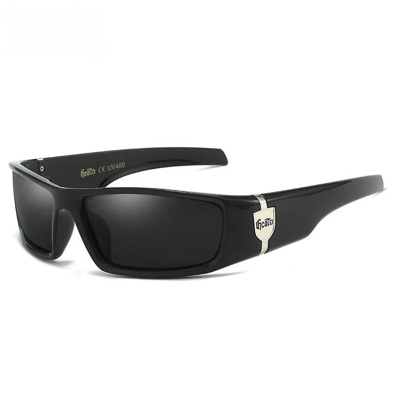 Bandit style hip hop sunglasses model G613 with box frame and polarised PC lenses in various colours