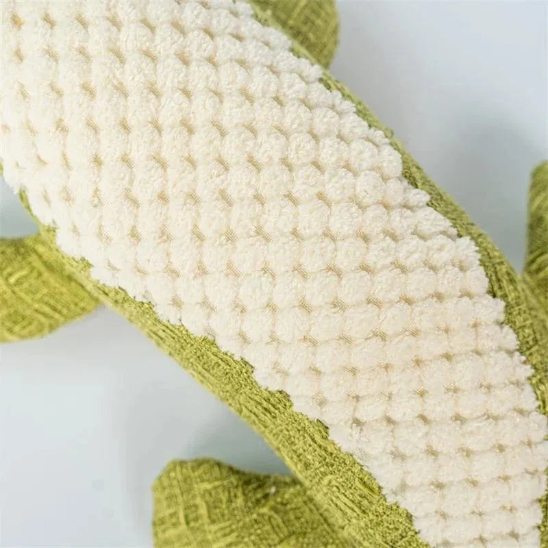 Blue corn-shaped plush pet toy with grid texture for cats and dogs biting
