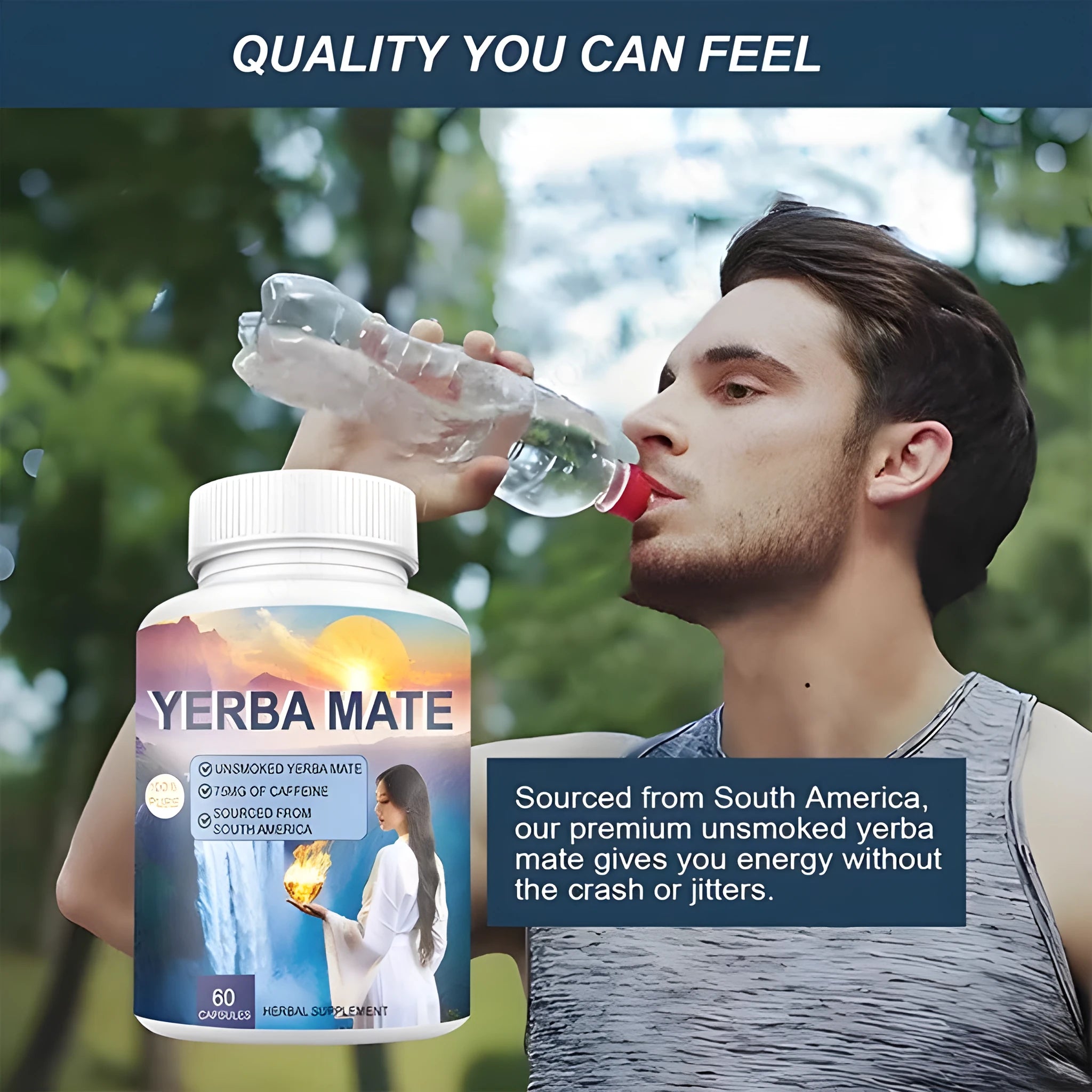 Bottle containing 60 vitamin capsules with normal temperature storage requirements