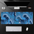 XXL black red non-slip mouse pad in 800x300mm or 900x400mm size with 3mm, 4mm or 5mm thickness