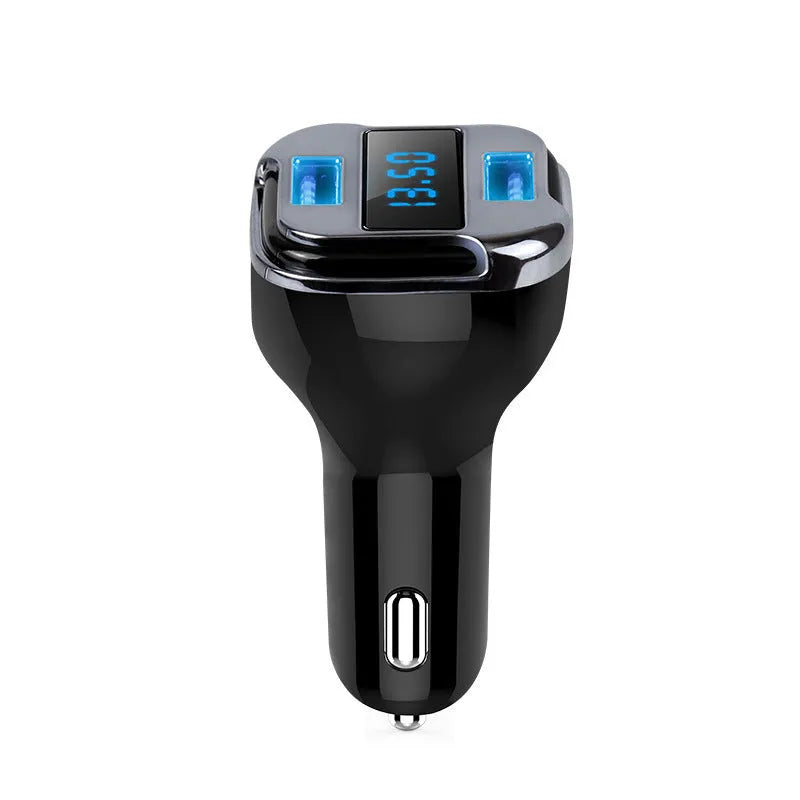 Smart GPS satellite locator mobile phone charger with 24W output, universal USB port, black ABS+PC housing, 7.5cm length