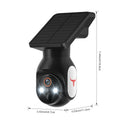 Wireless solar battery dome camera 1080p ABS plastic black outdoor home security