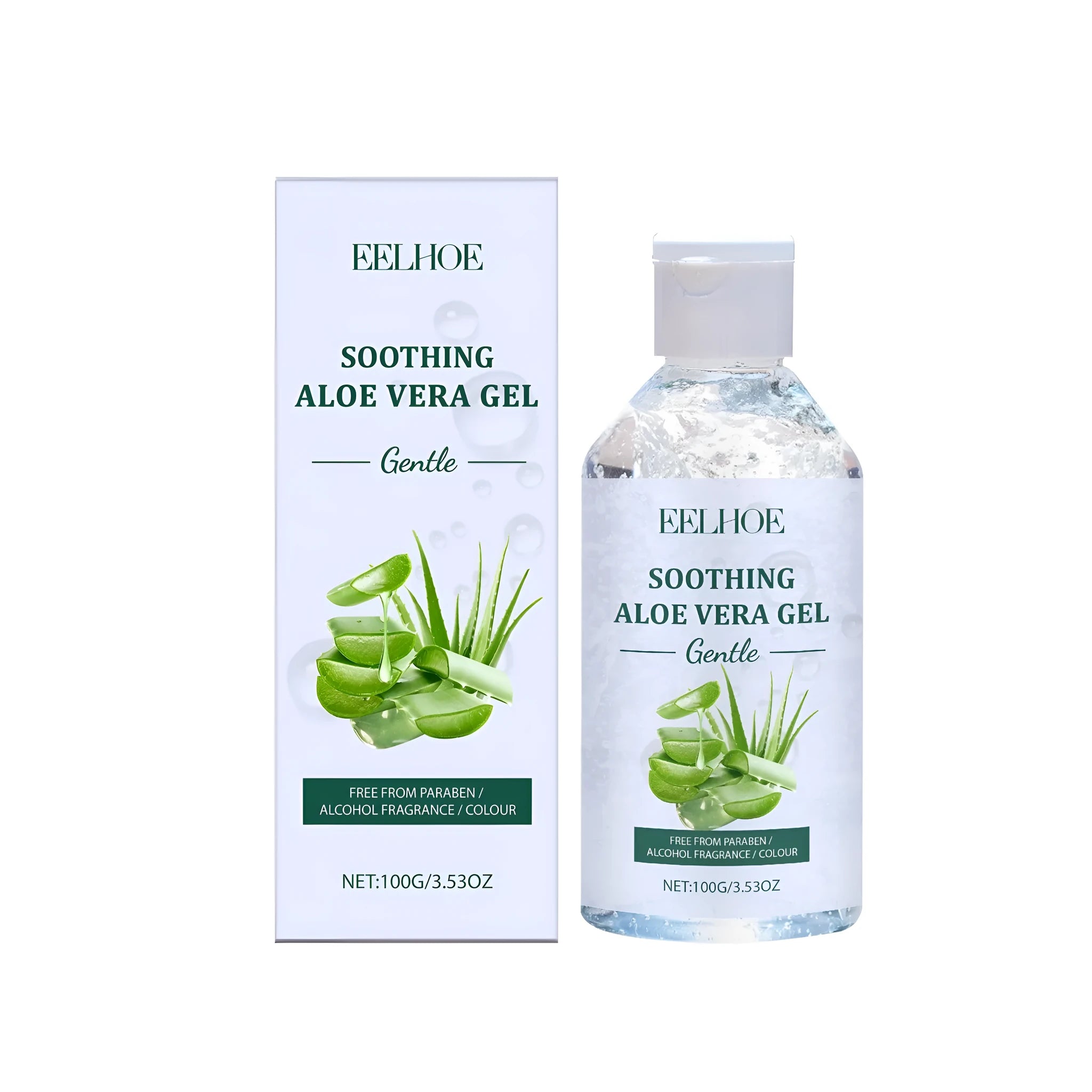 100g tube of clear aloe vera hydrating gel with hyaluronic acid