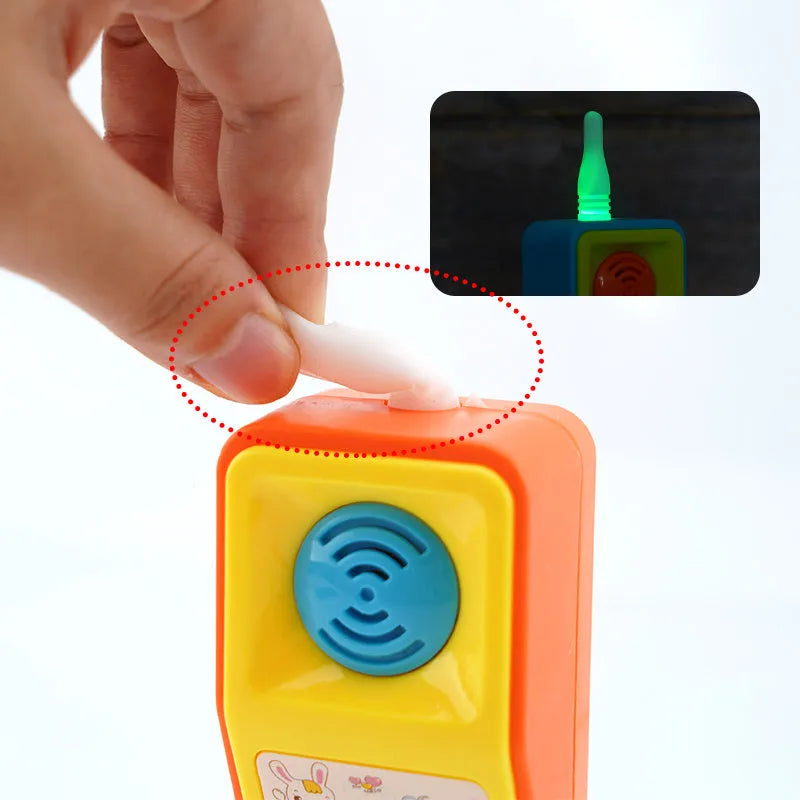 Children's battery-operated sound and light toy with cartoon animal design