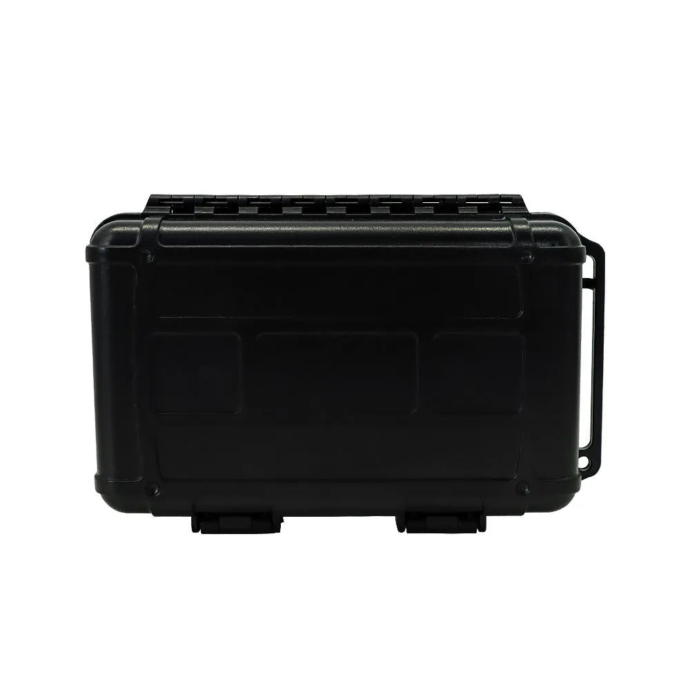 Black plastic car cigarette storage box with magnetic suction, 230 by 137 by 70 millimetres