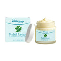 100g tube of unscented relief cream containing peppermint, shea butter, and olive oil.
