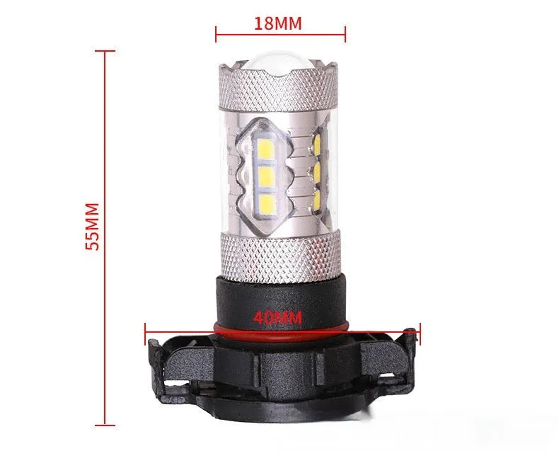 Car high power front fog-proof light with 6000K white beam, aluminium housing, 47x70mm
