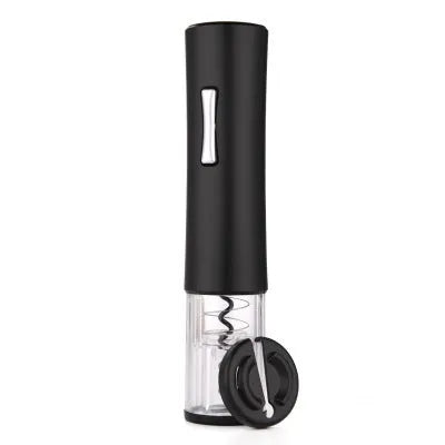 Automatic electric wine bottle opener with foil cutter in black, red, or white colours