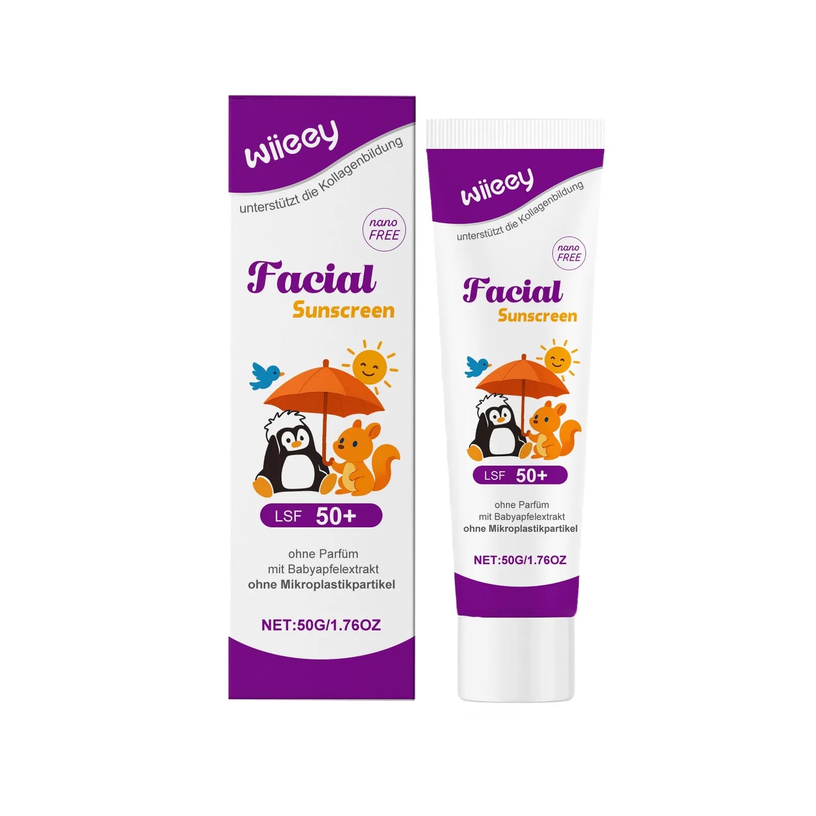 50g tube of summer daily sunscreen cream with titanium dioxide protection