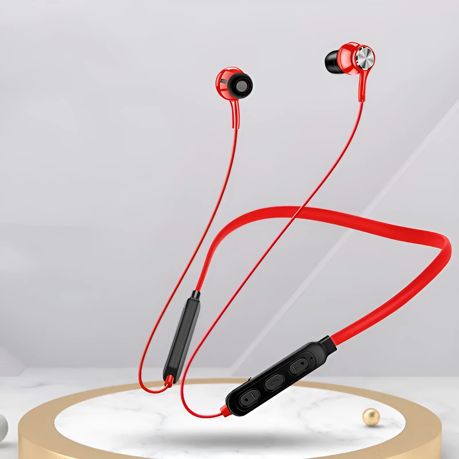 G03 neckband sports Bluetooth earphones in black, red, or white with a flexible neckband and earpieces.