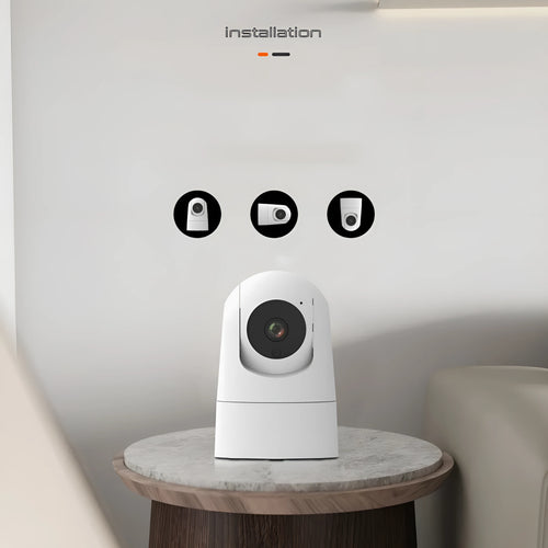 Indoor smart camera with 1080P resolution, WiFi, two-way voice, and 80 × 80 × 115 mm body