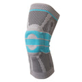 Sky blue silicone running basketball knee pads with elastic fibre construction