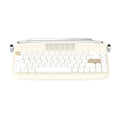 B307 rechargeable retro Bluetooth wireless keyboard in sand beige with ABS construction and retro design