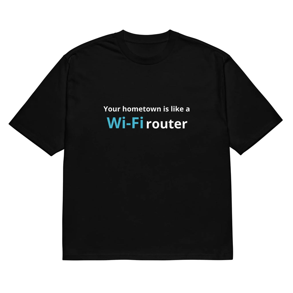 Black men's loose-fit t-shirt with a vibrant 3D digital printed cartoon design on the front.
