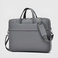 Men's Oxford cloth laptop bag with waterproof finish, available in black, grey, and green, fits 14 to 17.3 inch laptops