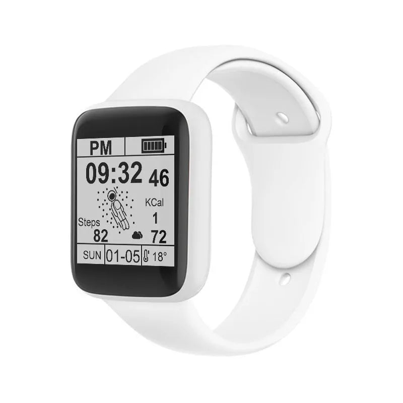 1.44 inch touch screen smart bracelet with silicone strap, heart rate and blood pressure monitor, step meter, available in eight colours