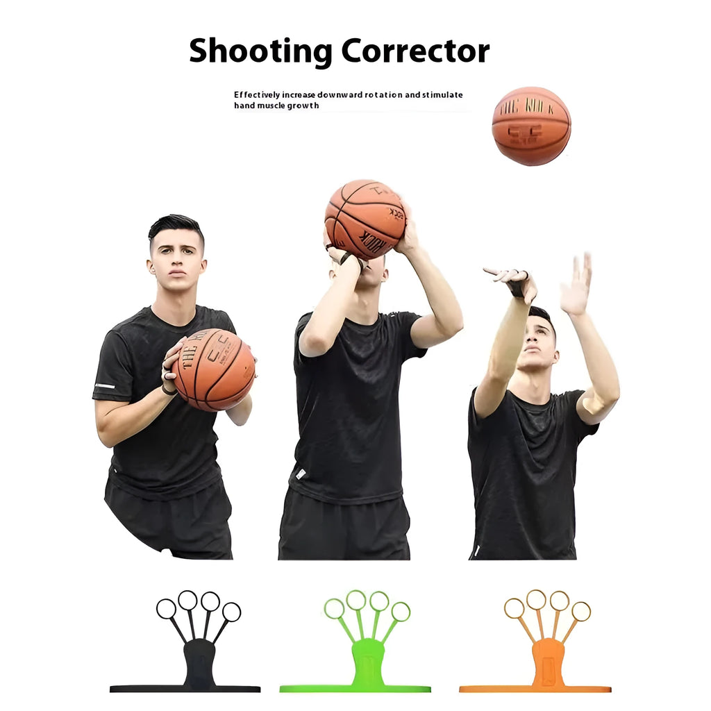 Basketball shooting brace for finger training and three-point shooting form development