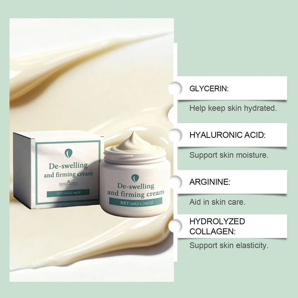 50g pot of skin relief cream with hyaluronic acid and collagen for face and body