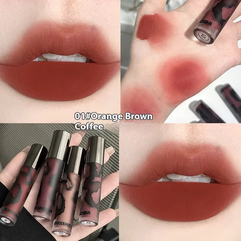 Lava Secret Matte Lip Mud lipstick in five colour shades with white no stain cup technology