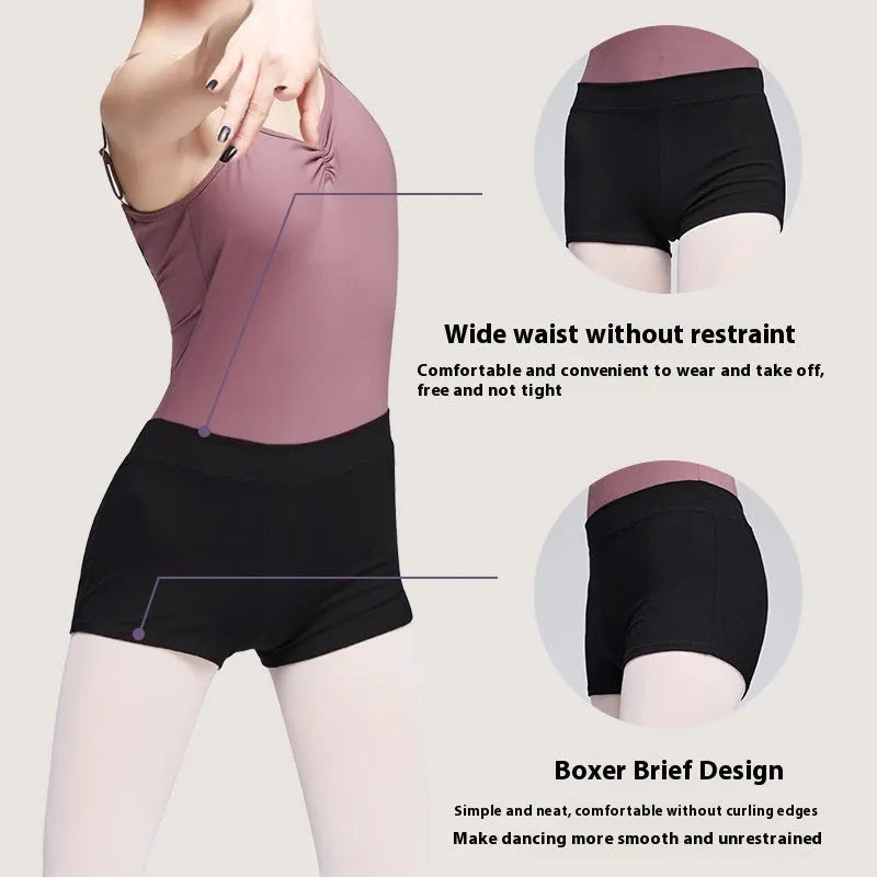Black cotton women's dance pants for ballet practice and fitness