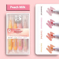 Set of four glitter highlighter pens in various colours showing slanted 4mm tips.