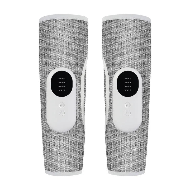 Multi-functional leg massager with heat compression wireless remote control pink gray blue